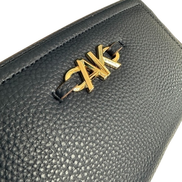 Anne Klein Navy Curved Zip Around Wallet - Picture 6 of 11